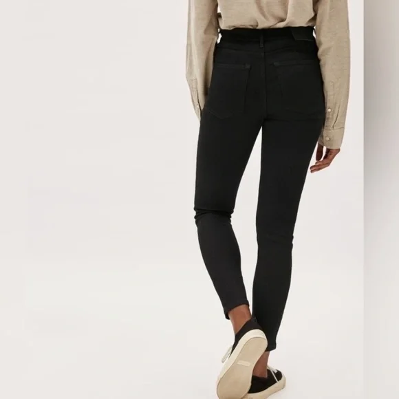 Everlane The Authentic Stretch High-Rise Skinny Jeans, Size 24 Ankle, Black - Picture 11 of 12